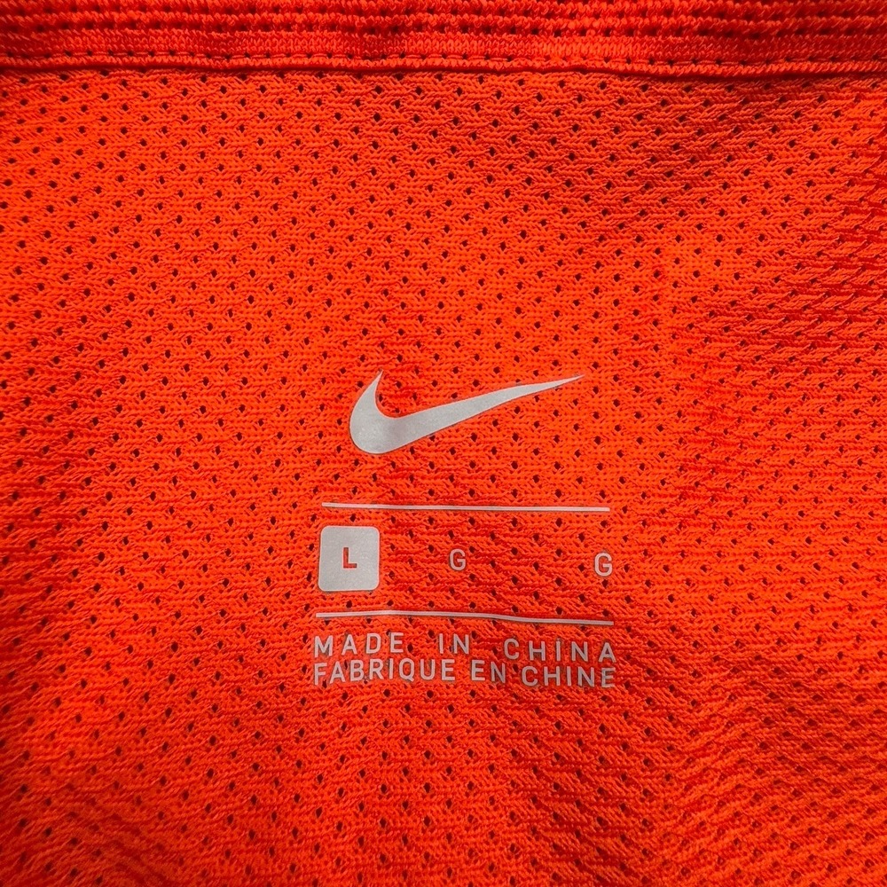Nike Clemson Tigers 1/4 Zip Lightweight Jacket Mens L Orange Black CW3432 Vented - Picture 11 of 16